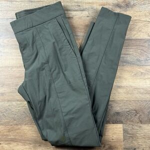 Athleta Wander Stash‎ Skinny Pants Women Size 2 Nylon Green Hiking Stretch